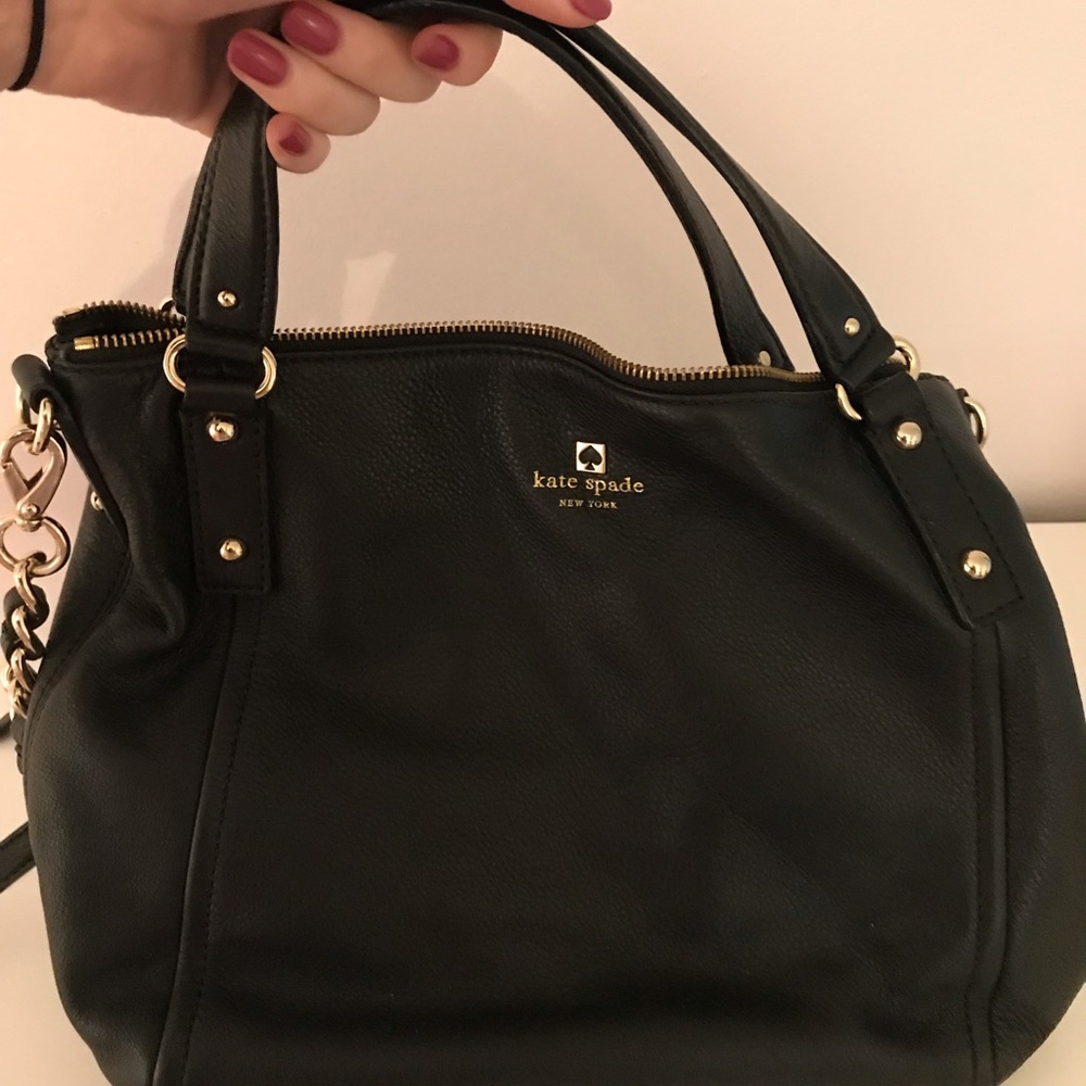 Kate Spade Black crossbody with short handles